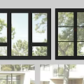 Modern window combination 3d model
