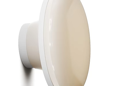 Modern White Wall Lamp With Sleek Round Shade For Contemporary Interior Design 3d model