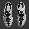 White And Black Casual Sneakers With Lace Up Design And White Sole