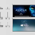 High Quality Projection Monitoring System With Multiple Projectors And Clear Screens
