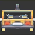 Yellow Pixelated Taxi Model With Roof TAXI Sign And Retro Car Design
