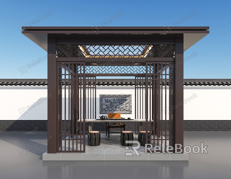 New Chinese style pavilion pavilion pavilion Chinese style pavilion courtyard landscape pavilion model