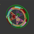 Modern Car Tire With Star Shaped Spokes And Alloy Wheel Design
