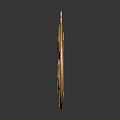 Ancient Golden Weapon With Circular Shape Intricate Carvings And Decorative Patterns
