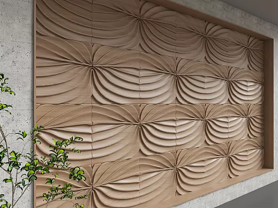 Modern background wall 3d model
