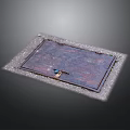Square Ground Panel Structure With Gray Border And Dark Textured Surface