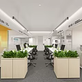 modern public office area open public office area 3d model