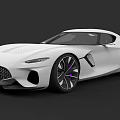 White Sleek Sports Car With Modern Aerodynamic Design And Stylish Wheels