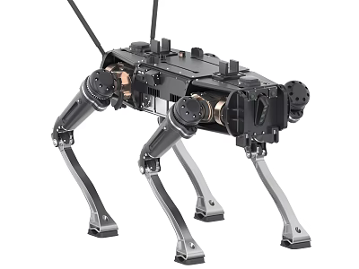 Smart Machine Quadruped Robot Equipped With Mechanical Legs Sensors And Mobile Technology 3d model