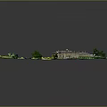 Grand Classical Building With Large Lawn Garden Pathway And Parking Area