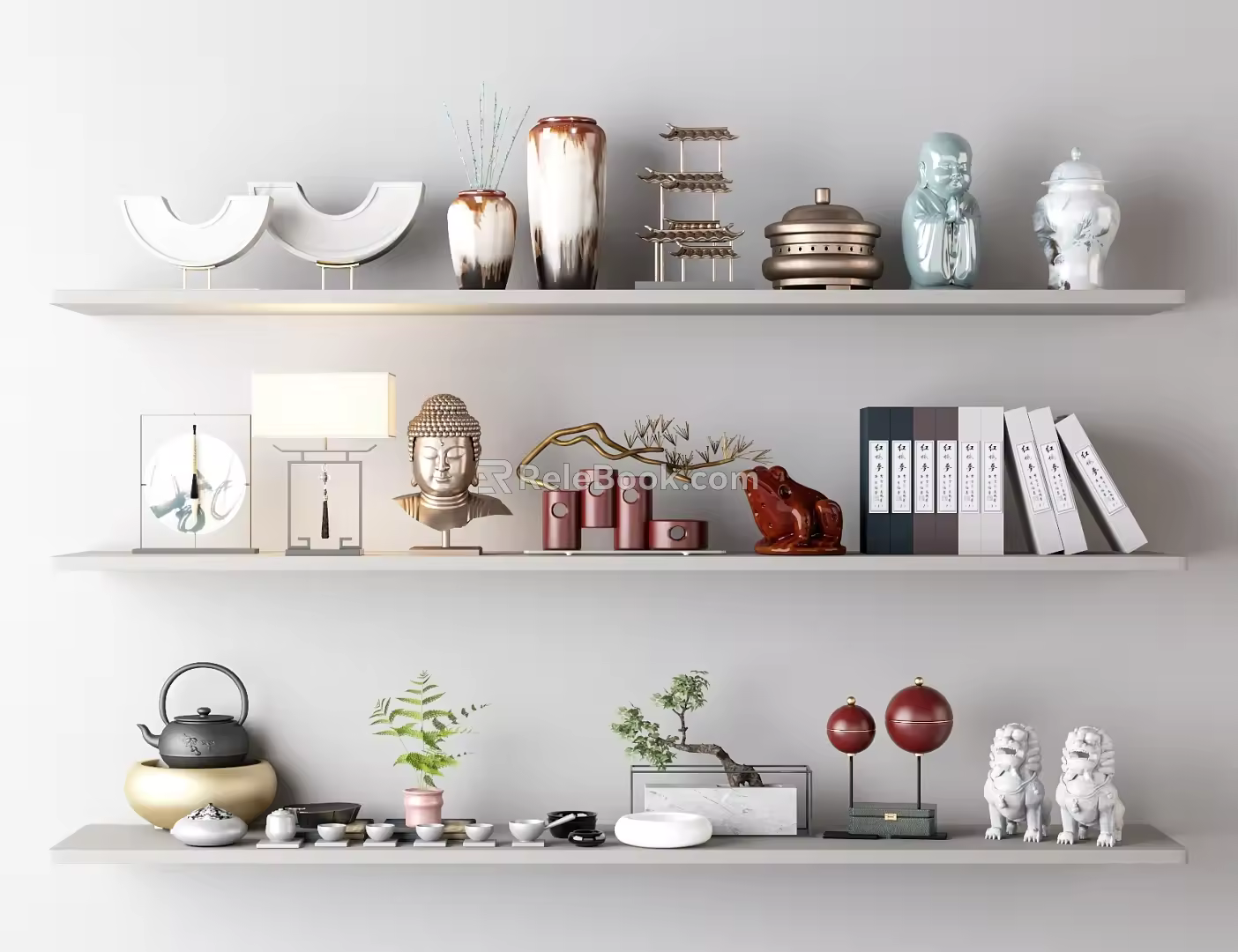 New Chinese style ornaments combination 3d model