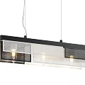 Modern Pendant Light With Black Frame Mesh Design And Multiple Lights For Home Interior 3d model
