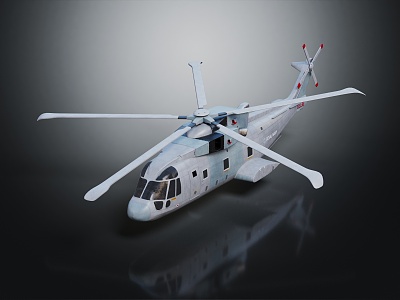 modern helicopter 3d model