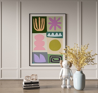 Nordic decorative painting 3d model