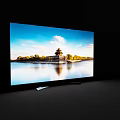 Ultra Slim Modern Television With Vivid Cosmic Galaxy Display Screen