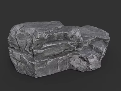 Gray Stone And Wood With Textured Surface And Natural Layered Structure Design 3d model