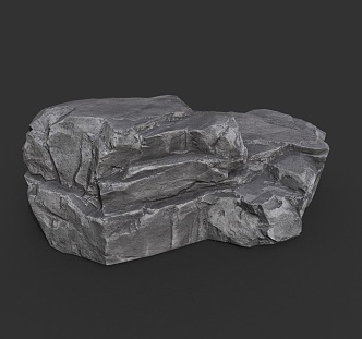 Rock Stone Block Stone Obsidian Boulder Granite Natural Landscape 3d model