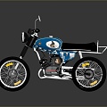 Motorcycle Two-wheeled Motorcycle Cross-country Motorcycle Road Race Motorcycle Motor Vehicle Transport 3d model