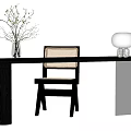 Quiet Tables and Chairs Office Tables and Chairs Leisure Tables and Chairs Dining Tables and Chairs 3d model