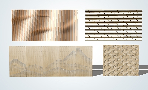 modern wall landscape wall building skin wall 3d model