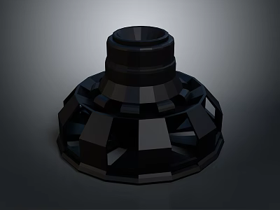 High Quality Black Automotive Parts With Complex Geometric Structure And Multi layer Design 3d model