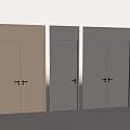 Modern Minimalist Double Doors in Light Wood and Dark Gray Home Interior Design