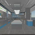Bright Modern Dessert Shop Interior With Display Counter Menu Board And Cozy Seating