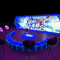 Professional Basketball Gymnasium Interior With VIP Seats Player Entrance Check in Area And Wooden Court