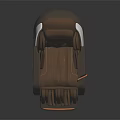 Modern Brown Leather Massage Chair With Ergonomic Design And Metal Frame For Relaxing Massage Experience