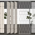 Modern screen partition 3d model
