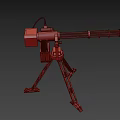 PBR Next Generation Small Machine Gun Gatling Machine Gun Machine Gun Military Weapon Rotating Machine Gun Mini Gatling Electronic Machine Gun 3d model