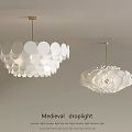 Medieval Droplight With Beautiful Shell Shape White Pendant Amazing Light Effect 3d model