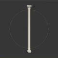 White Classical Column Design With Decorative Capital And Smooth Pedestal Base 3d model