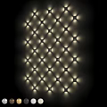Modern Recessed Downlights and Spotlights in Grid Pattern for Ambient Lighting