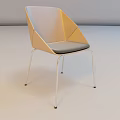 Modern Leisure Chair With Metal Frame Padded Seat And Sleek Indoor Design