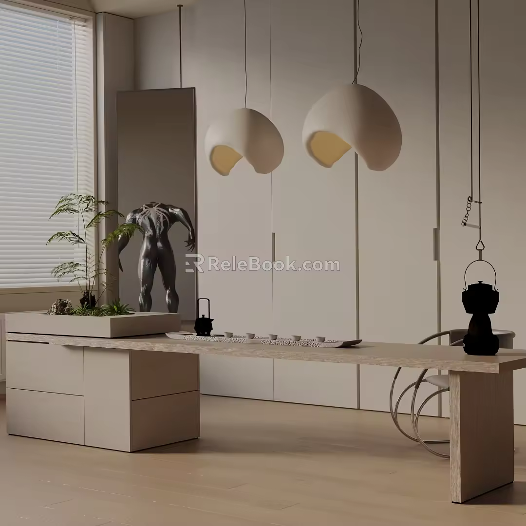 Modern table combination 3d model