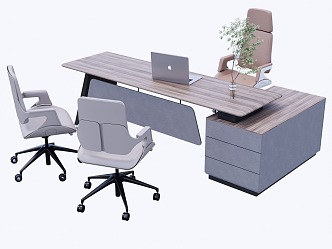 Modern Office Desk Chair Computer Desk Boss Desk 3d model