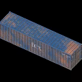 Rusty Shipping Container With Weathered Metal Surface And Industrial Design