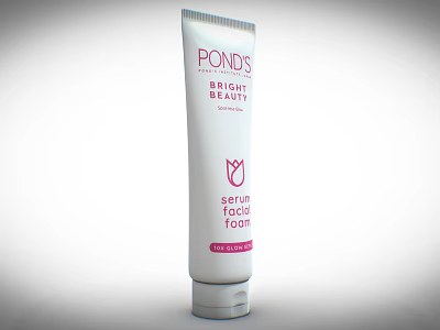 Pond's Bright Beauty Serum Facial Foam For Daily Skin Cleansing And Brightening 3d model