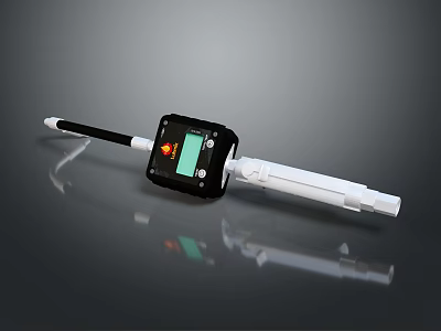 Portable Digital Electronic Measuring Device With LCD Screen White Black Design And Probe 3d model