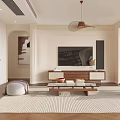 Stylish Living Dining Room Interior Design With Brown Sofa Bookshelf And Chandelier