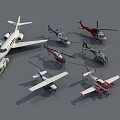 Modern helicopter business jet 3d model