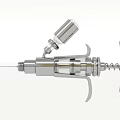 High Precision Manual Metal Medical Syringe With Needle And Ergonomic Handle