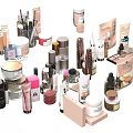 Diverse Range of Perfumes and Cosmetics Including Skincare Makeup and Fragrance Products