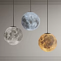 Moon Shaped Pendant Lights In Gray Blue And Gold For Interior Decor