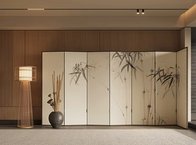 New Chinese Song Style Wind Screen 3d model