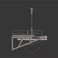 Sturdy Industrial Equipment Platform With Tower Railing And Metal Support Structure