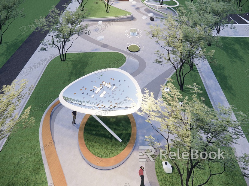 Modern Park Leisure Guangguan Street Green Pocket Park model