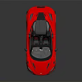 Red Modern Convertible Sports Car With Sleek Design And Alloy Wheels