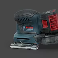 BOSCH Professional Power Sander With Blue Red Design And Sandpaper Pad